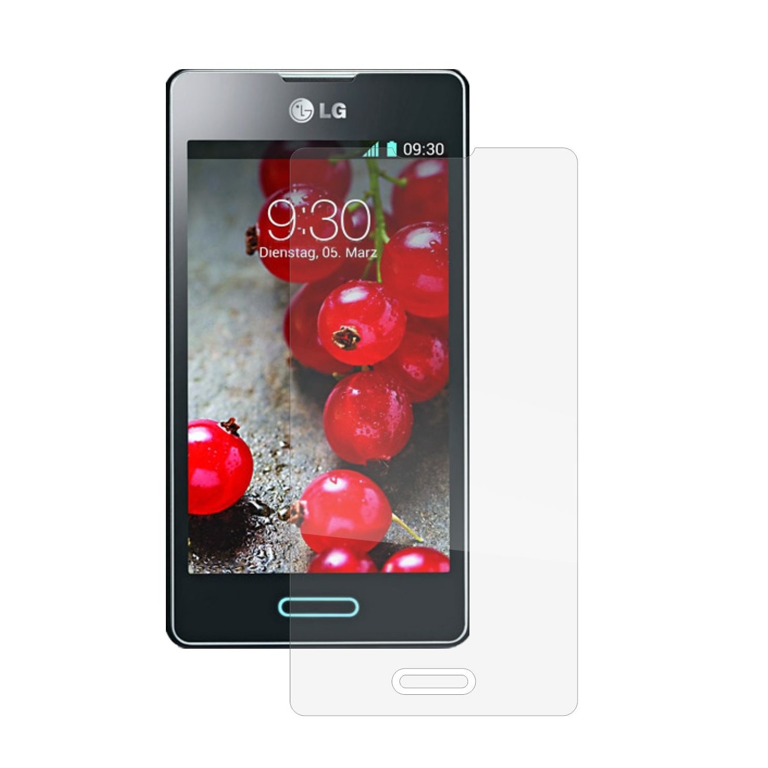 Set 2 Folii Protectie Ecran, Acoperire Totala, Adezive si Foarte Flexibile, Invisible Skinz Ultra-Clear HD pentru LG Optimus L5 II