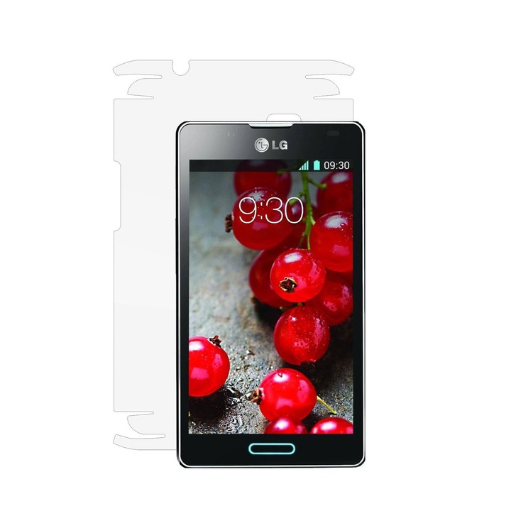 Invisible Skinz Ultra-Clear HD защитно фолио, самозалепващо се прозрачно покритие за корпуса и страните, посветено на LG Optimus L4 II