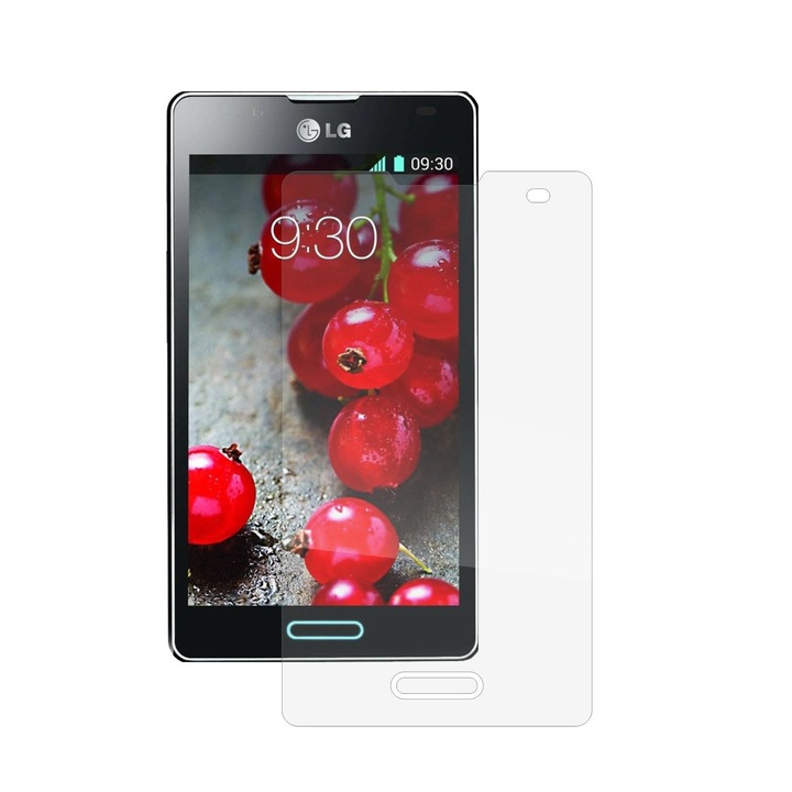 Set 2 Folii Protectie Ecran, Acoperire Totala, Adezive si Foarte Flexibile, Invisible Skinz Ultra-Clear HD pentru LG Optimus L4 II