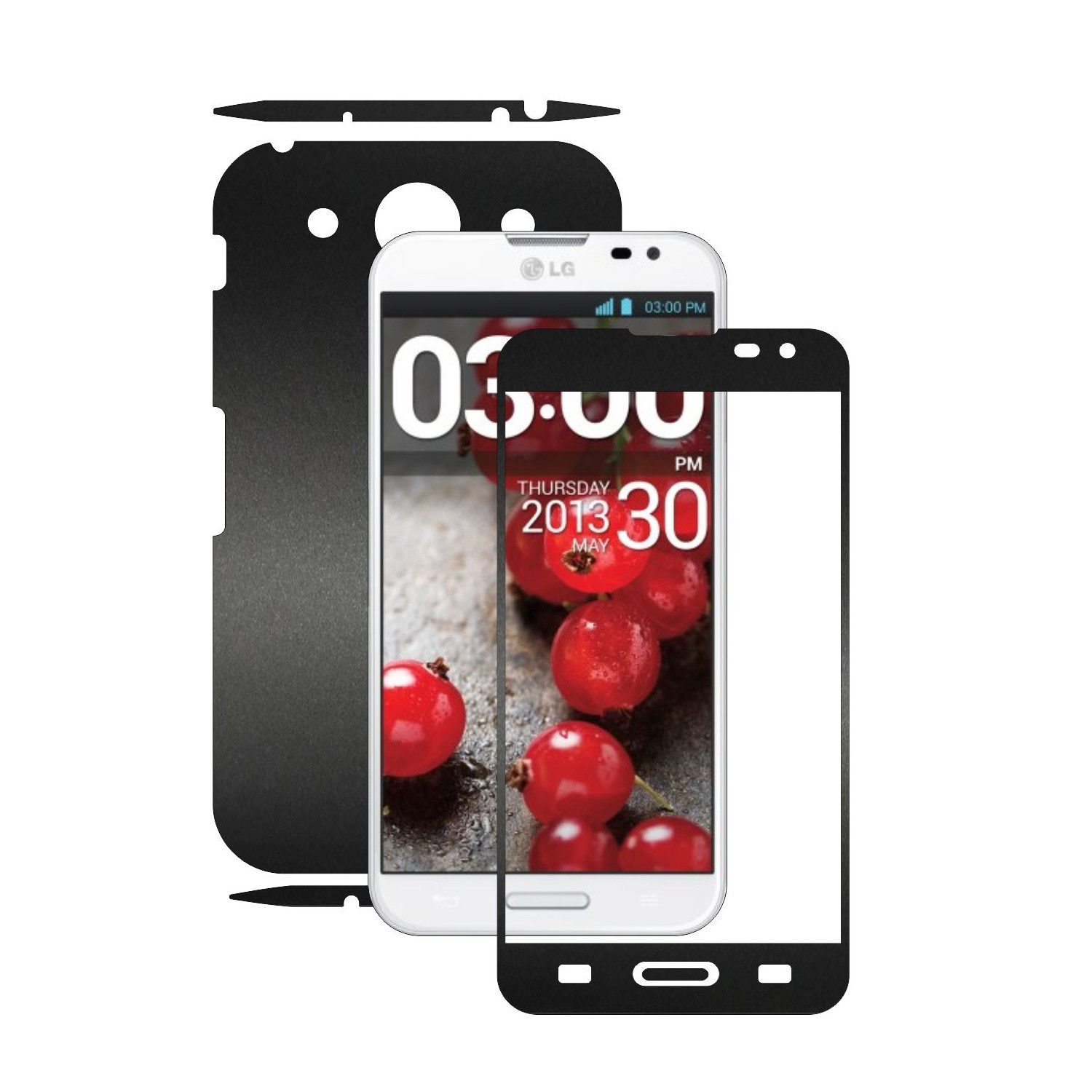Folie de protectie Carbon Skinz, Husa de tip Skin Adeziv pentru Carcasa, Negru Mat dedicata LG Optimus G PRO