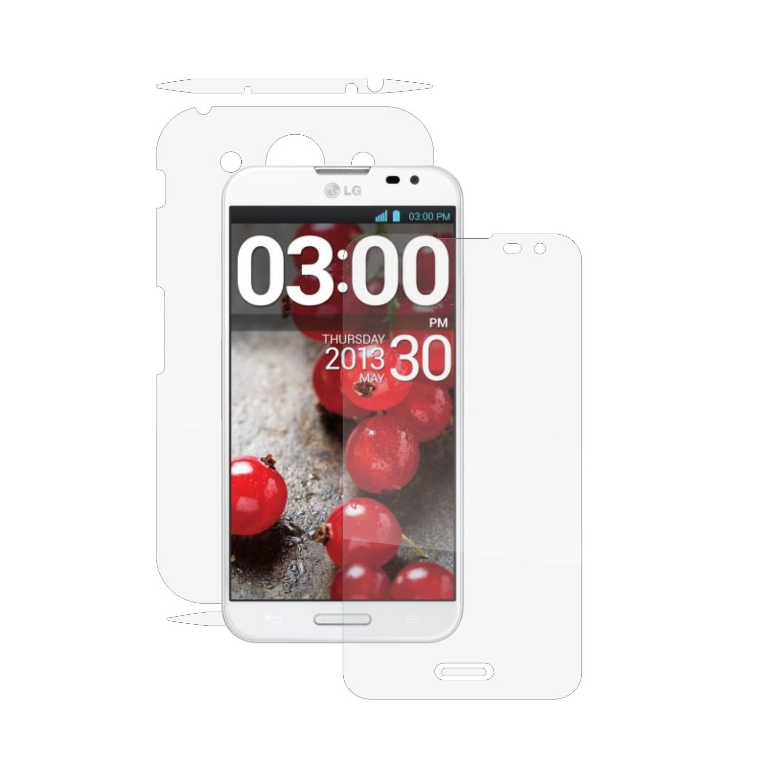 Folie Protectie Full Body Invisible Skinz Ultra-Clear HD, Husa Transparenta de tip Skin Adeziv pentru Carcasa si Ecran, dedicata LG Optimus G PRO