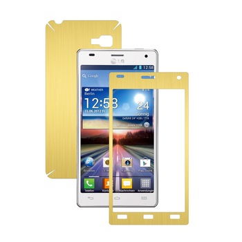 Folie de protectie Carbon Skinz, Husa de tip Skin Adeziv pentru Carcasa, Brushed Auriu dedicata LG Optimus 4X HD Folie de protectie Carbon Skinz, Husa de tip Skin Adeziv pentru Carcasa, Brushed Auriu dedicata LG Optimus 4X HD