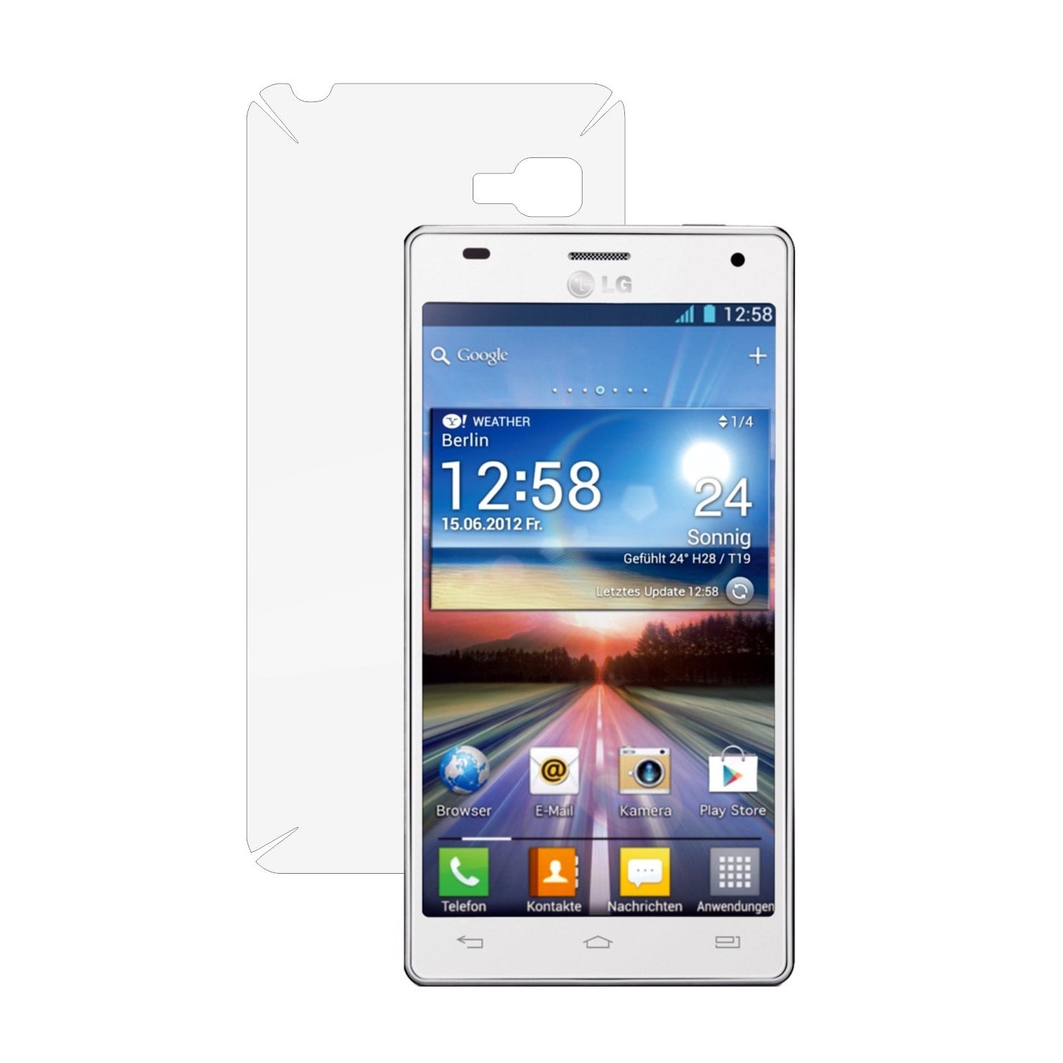 Folie Protectie Invisible Skinz Ultra-Clear HD, Husa Transparenta de tip Skin Adeziv pentru Carcasa si Laterale, dedicata LG Optimus 4X HD