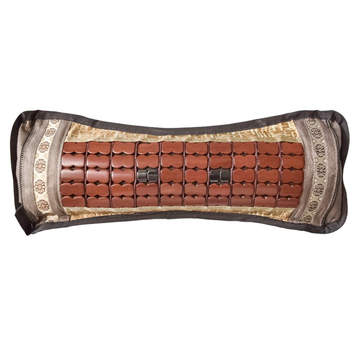 Perna ortopedica, rulou cu frunze de ceai, model din bambus, Naimeed D4931, Maro