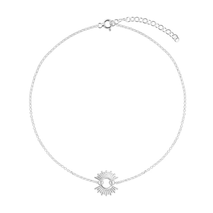 Bratara din argint, conector soare, Argintiu