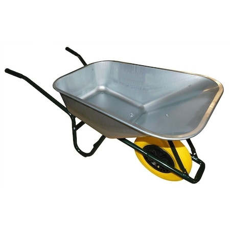 Roaba TT Profesionala cu Cuva Zincata 90L, Roata Anti-Perforare Plina, Cadru demontabil, Sokotools
