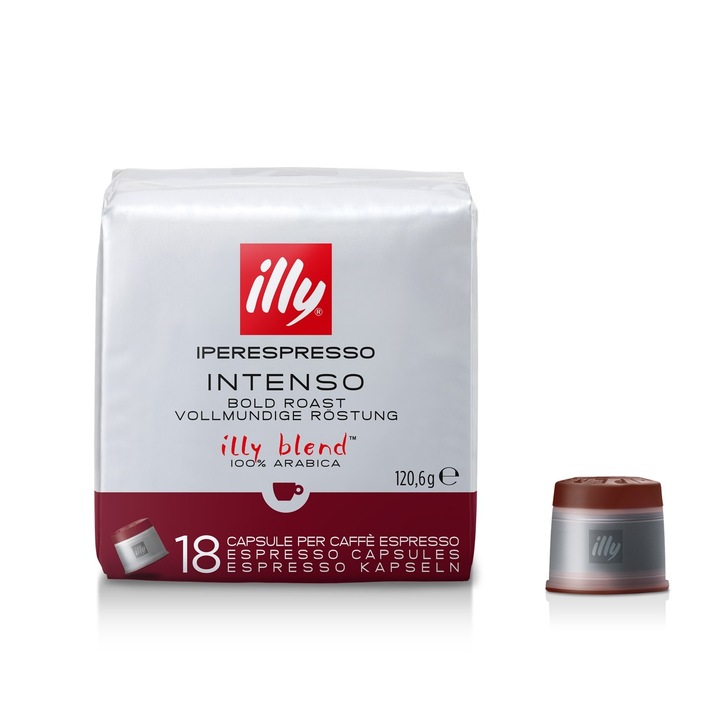Кафе капсули ILLY Iperespresso Intenso Bold Roast, 100 % Арабика, 200 гр., 18 бр