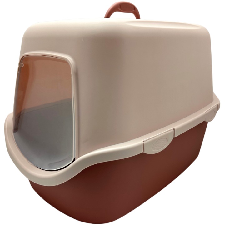 Закрита/Затворена Котешка тоалетна Stefanplast Cathy, 56x40x40см, Пудра/Пепел от рози