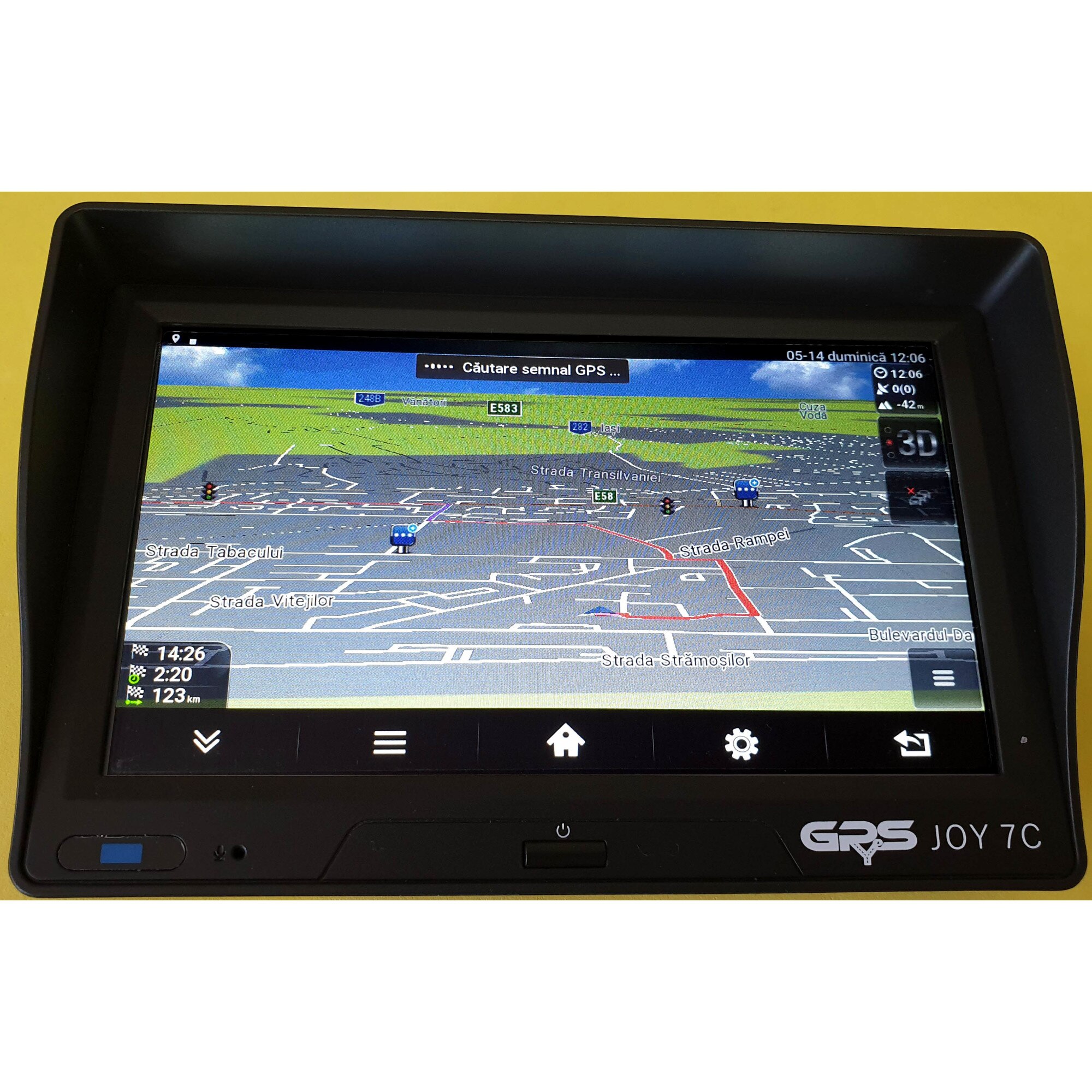 Sistem de navigatie GPS 7 inch, 48 Gb, GPyeS JOY 7C Model 2024, Cartela ...