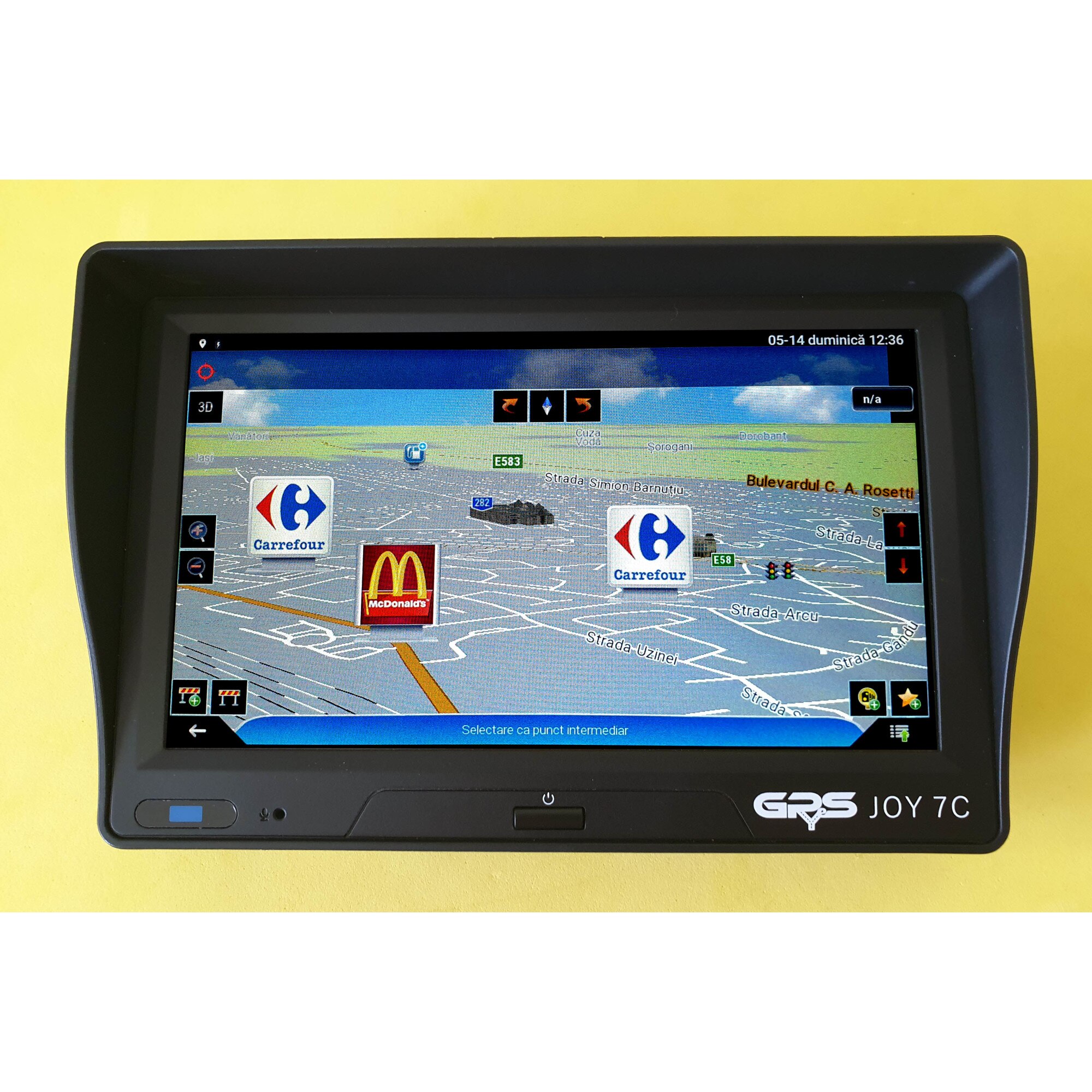 Sistem de navigatie GPS 7 inch, 48 Gb, GPyeS JOY 7C Model 2024, Cartela ...