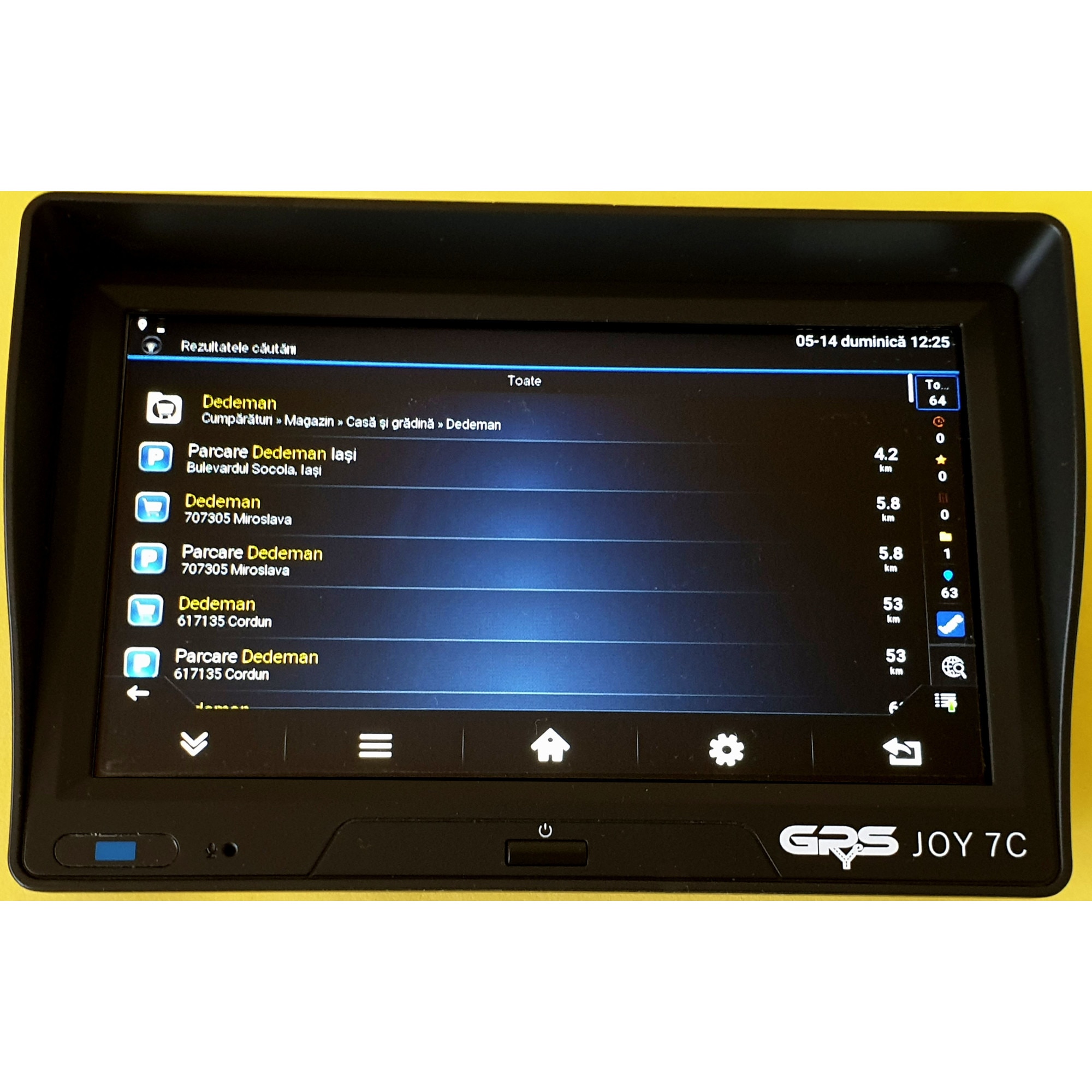 Sistem de navigatie GPS 7 inch, 48 Gb, GPyeS JOY 7C Model 2024, Cartela ...