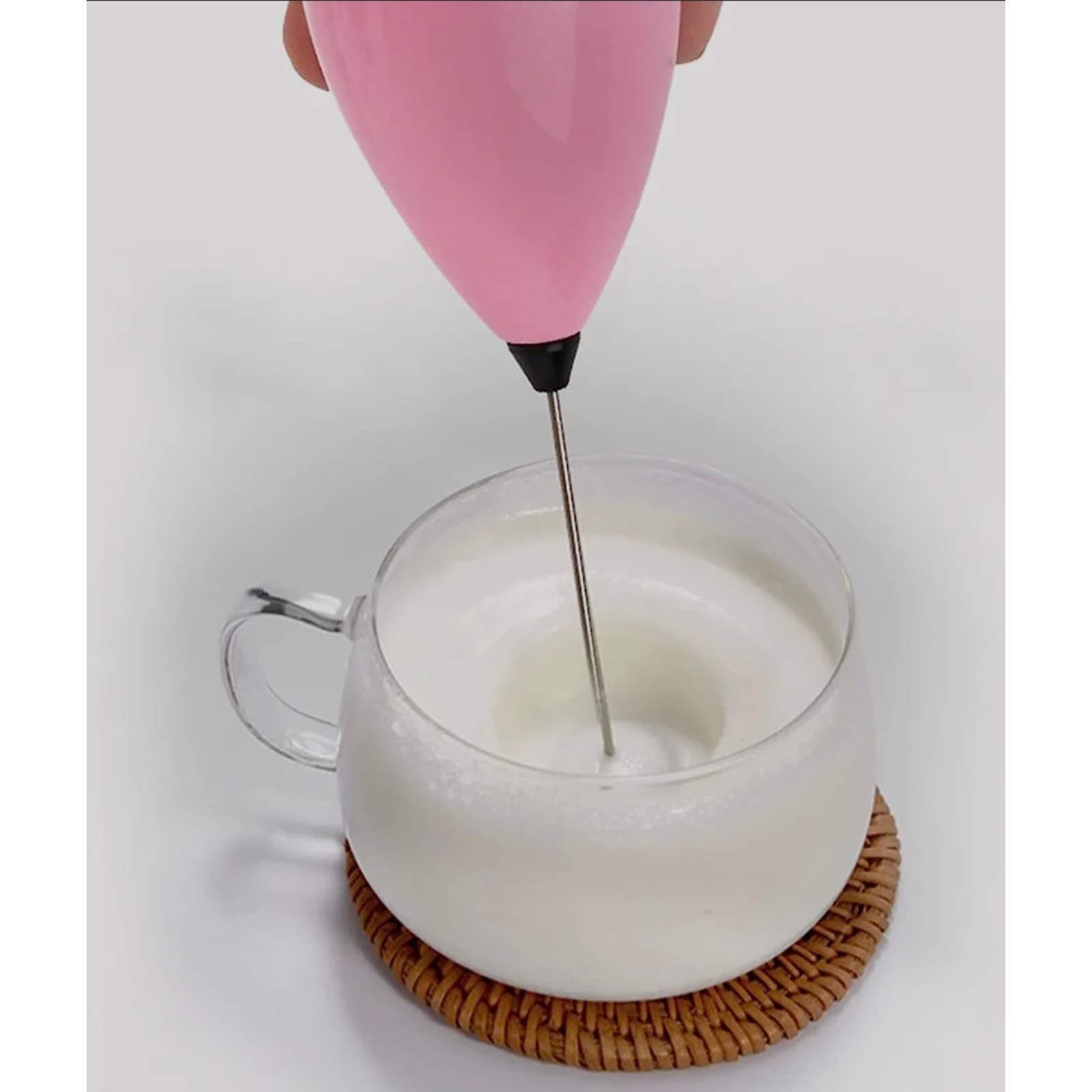 Mixer spumant cafea electric cu baterii roz - eMAG.ro