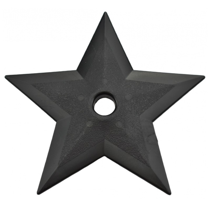 Steluta ninja Shuriken din plastic, 5 colturi, 12 cm