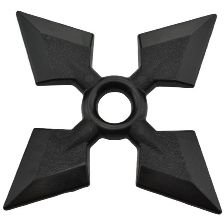 Steluta ninja Shuriken din plastic, 4 colturi, 11.5 cm