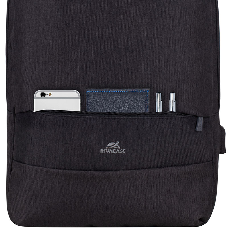 Rucsac laptop Rivacase 7562 15.6", anti-furt, Negru