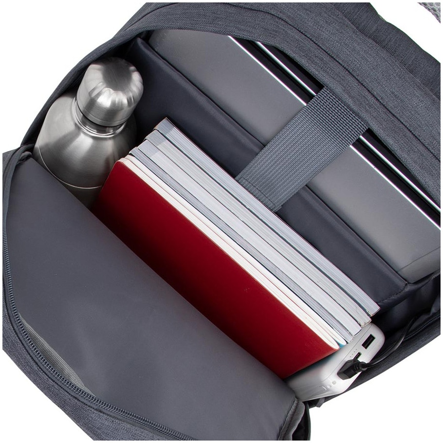 Rucsac laptop Rivacase 7562 15.6", anti-furt, Gri inchis