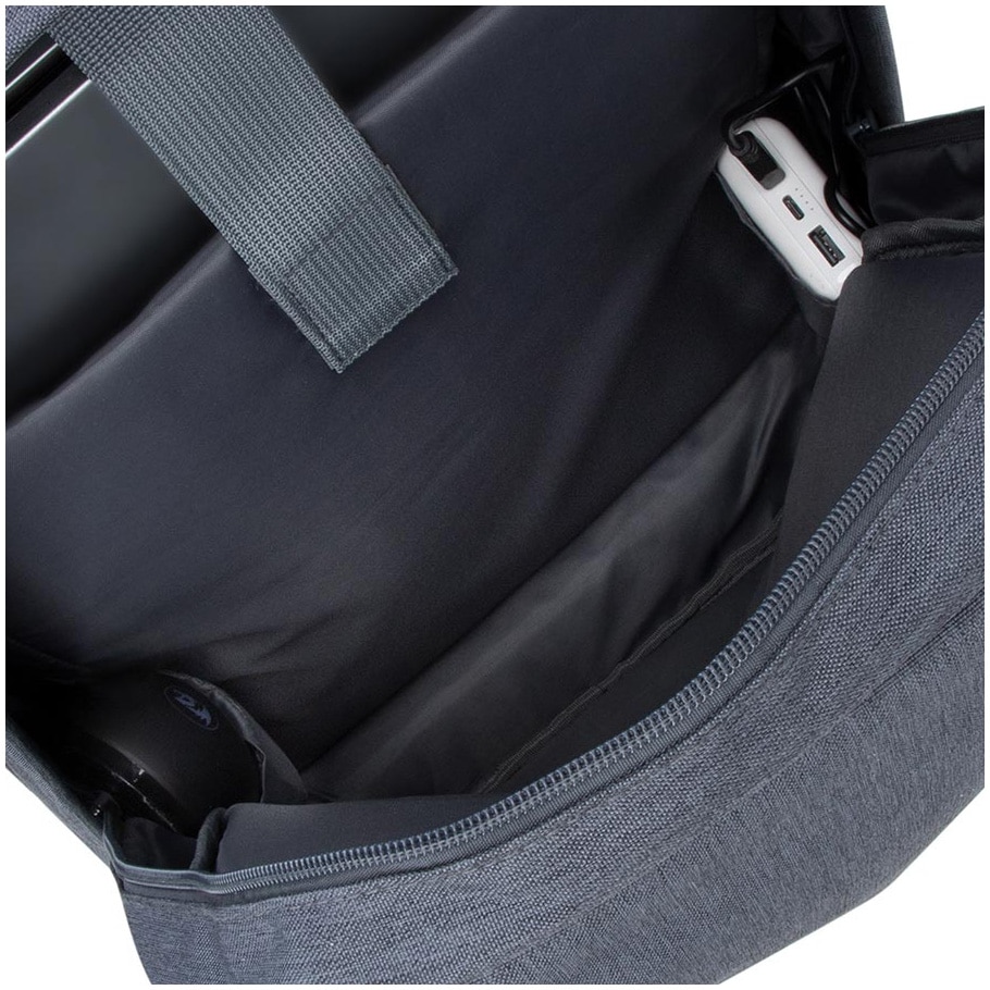 Rucsac laptop Rivacase 7562 15.6", anti-furt, Gri inchis