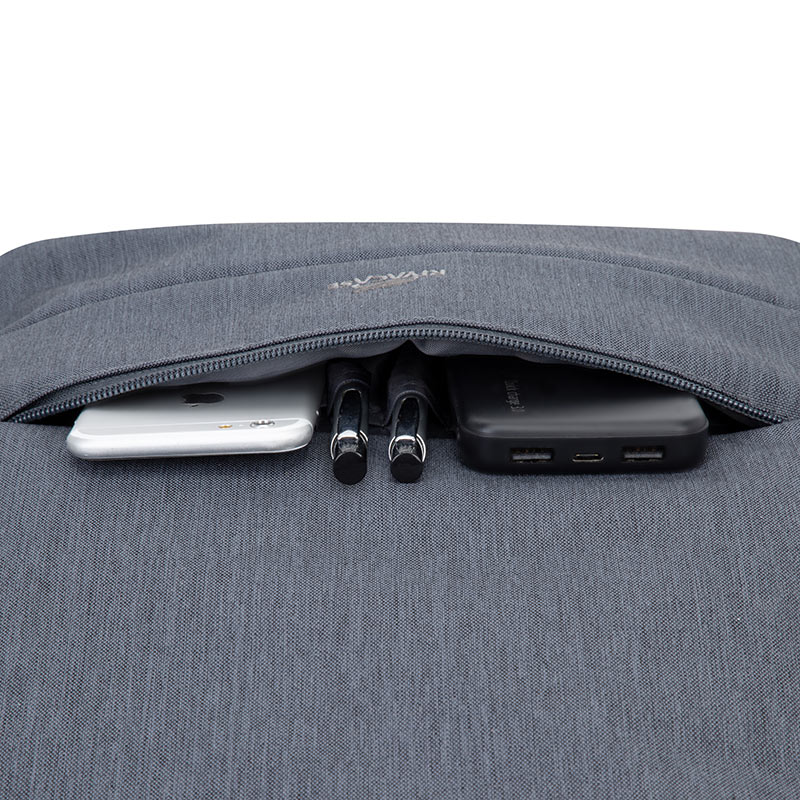 Rucsac laptop Rivacase 7562 15.6", anti-furt, Gri inchis