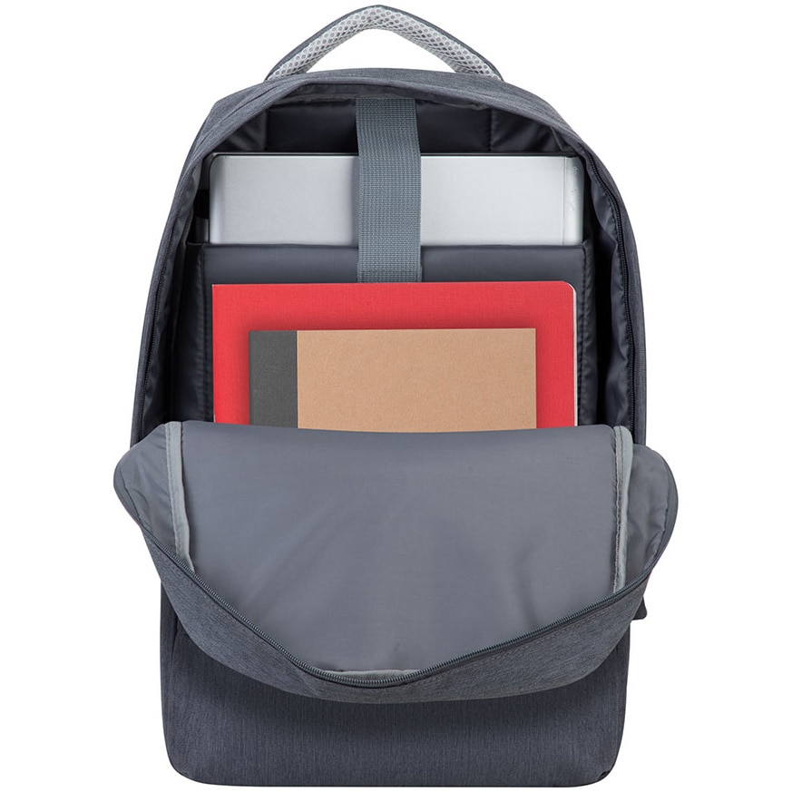 Rucsac laptop Rivacase 7562 15.6", anti-furt, Gri inchis