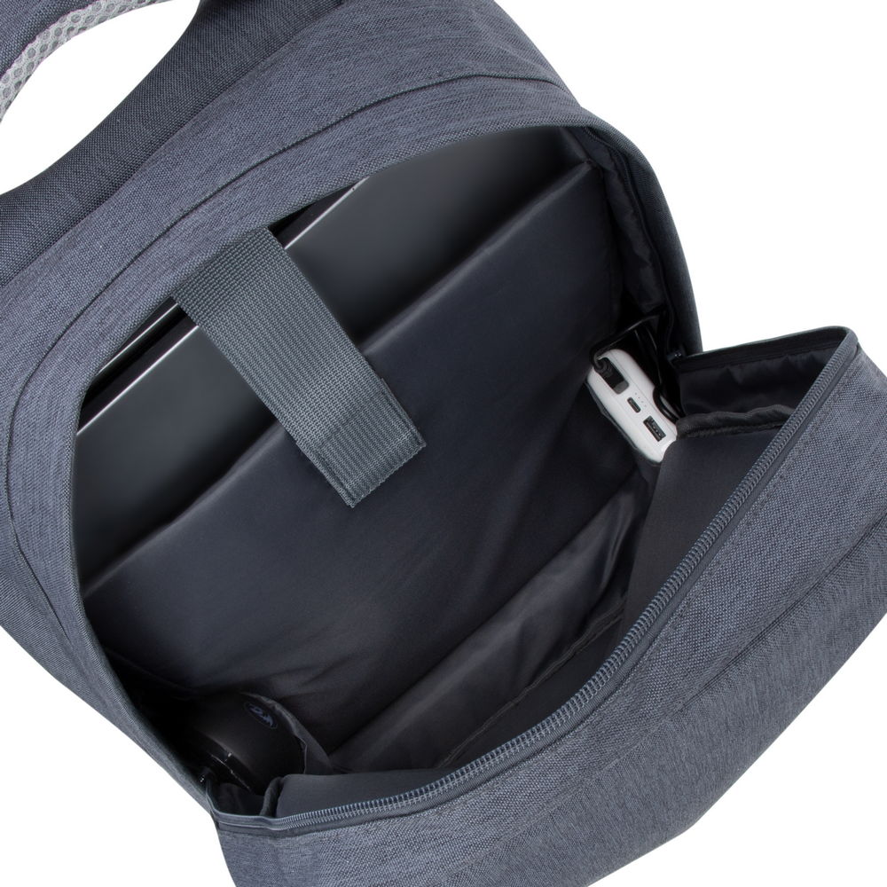 Rucsac laptop Rivacase 7562 15.6", anti-furt, Gri inchis