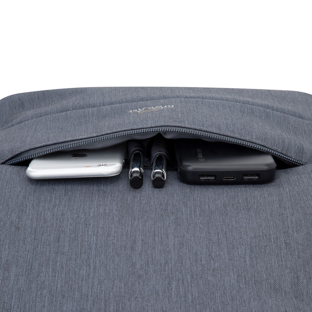 Rucsac laptop Rivacase 7567 17.3", anti-furt, Gri inchis