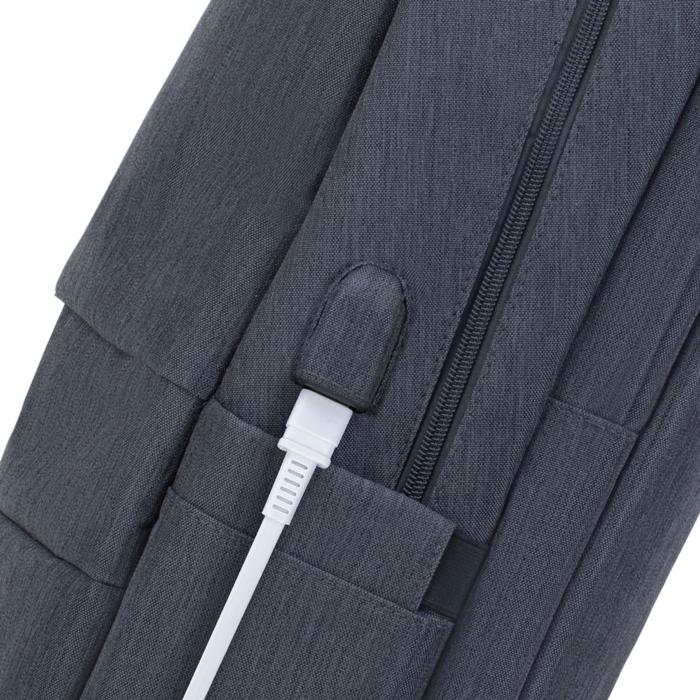 Rucsac laptop Rivacase 7567 17.3", anti-furt, Gri inchis