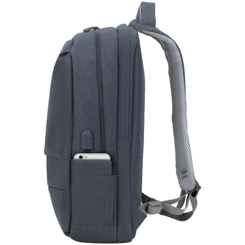 Rucsac laptop Rivacase 7567 17.3", anti-furt, Gri inchis