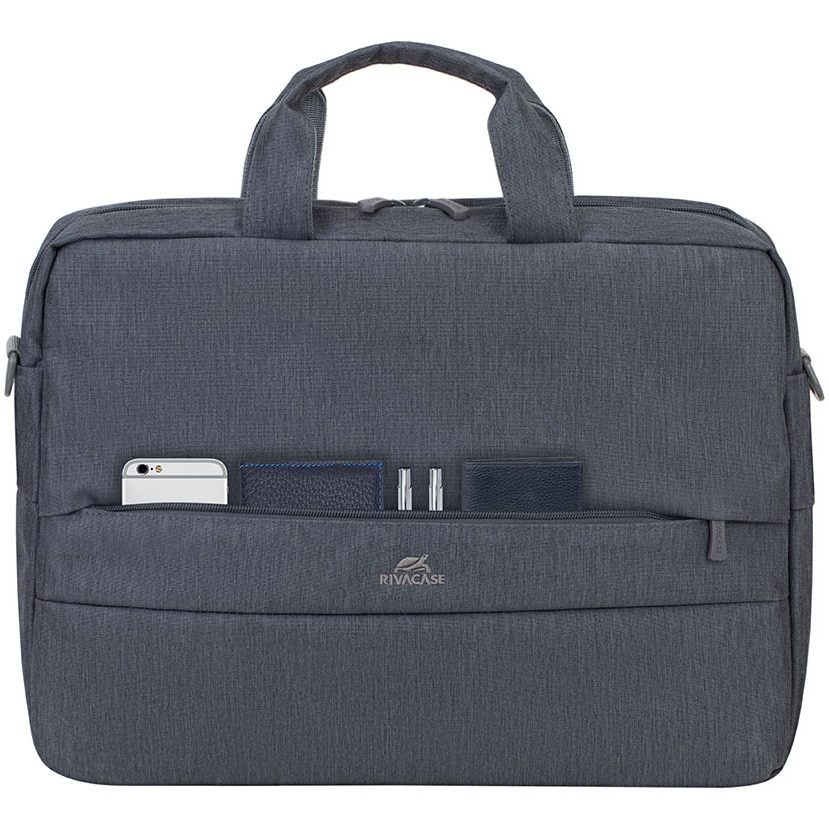 Geanta laptop Rivacase 7532 15.6", anti-furt, Gri inchis