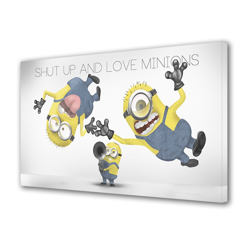 Tablou canvas pentru copii Animatie Iubeste Minionii , 20 x 30 cm