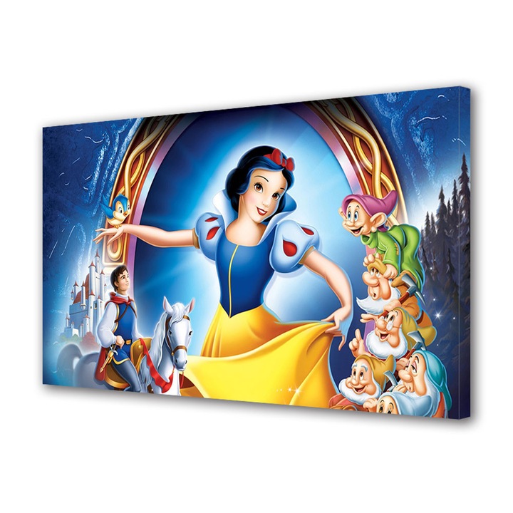 Tablou canvas pentru copii Animatie Disney Alba ca Zapada , 20 x 30 cm