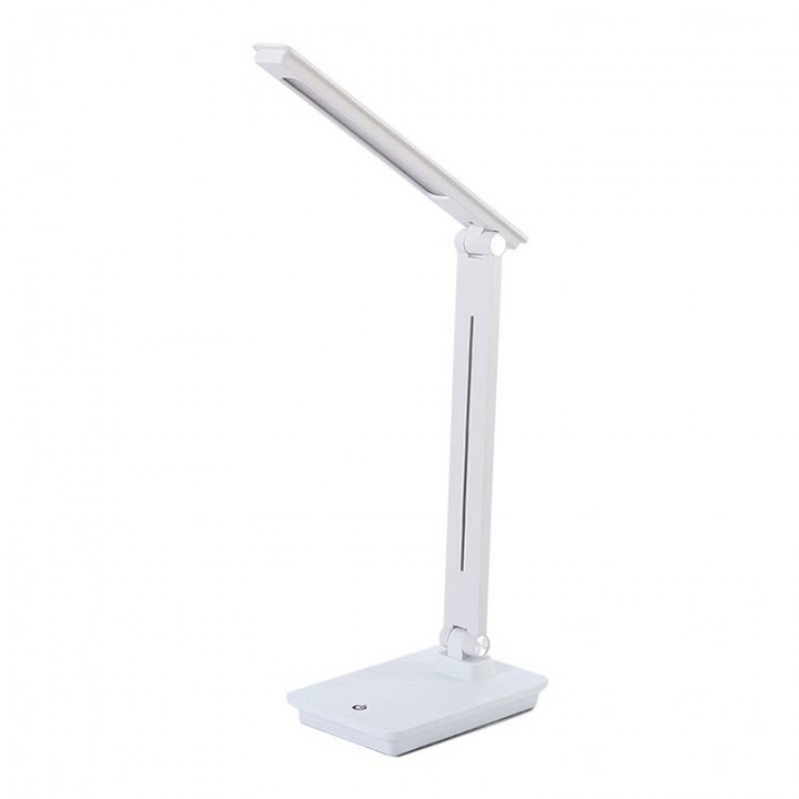 Lampa de birou LED cu protectie pentru ochi, reglabila, port de incarcare USB, 3 moduri de iluminare, HS-629, Tescomak, culoare alb