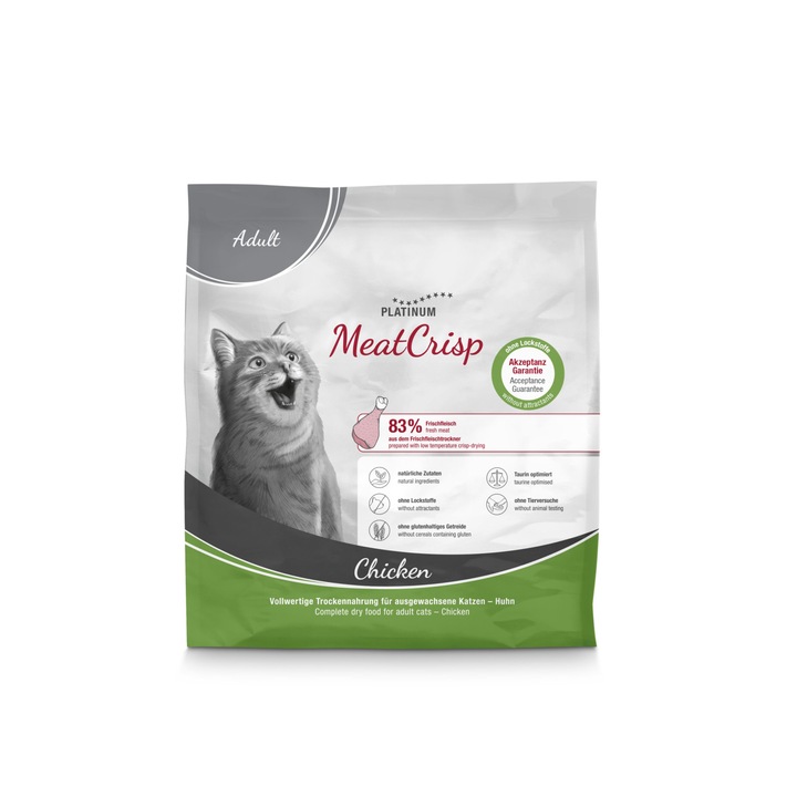 Hrana Uscata pentru pisici, Platinum Meat Crisp, Adult Chicken, 400 gr