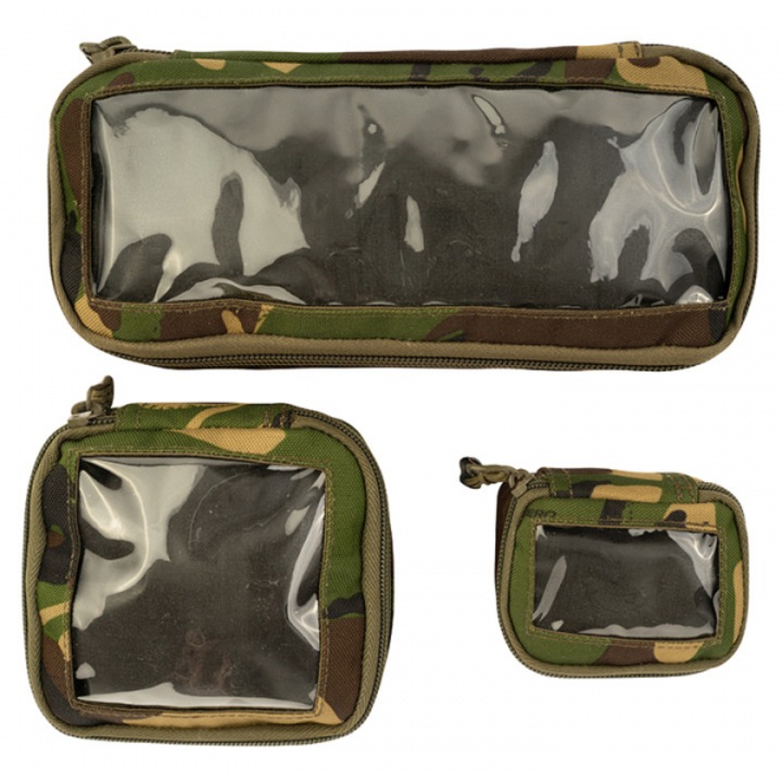 Kit 3 borsete organizatoare Speero, rezistente la abraziune, impermeabile, panouri transparente pe capace, fermoare militare, 2.3 l, camuflaj