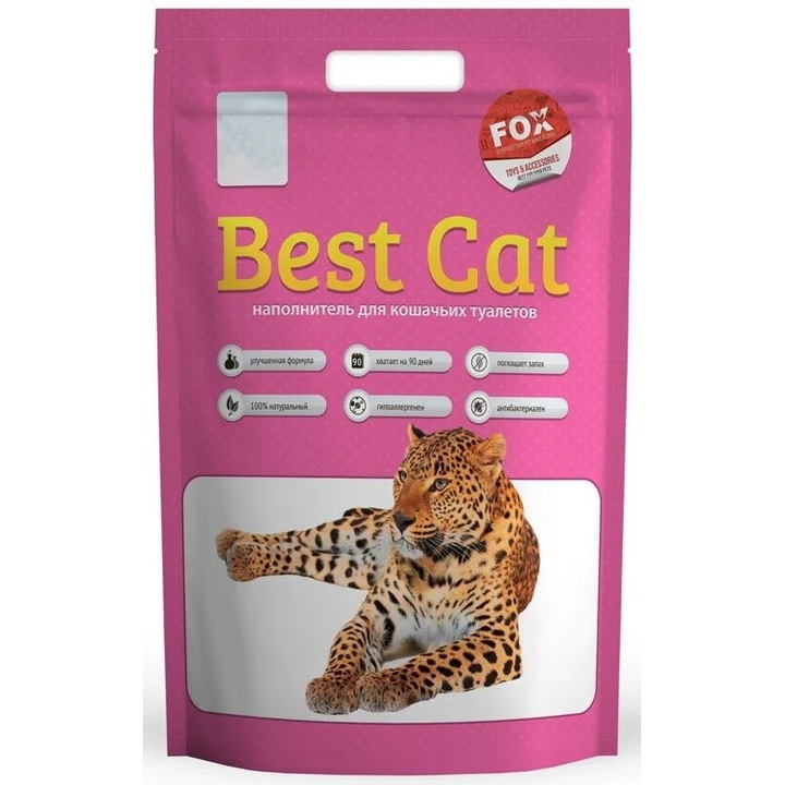 Asternut igienic pentru pisici Best Cat, Pink, Silicat 15l