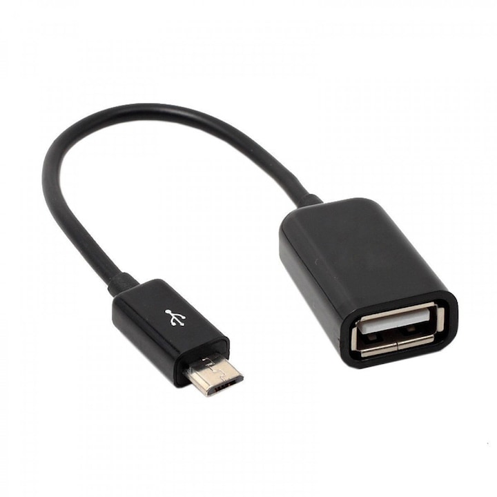 OTG адаптерен кабел, DirectDash GO, USB-A вход, Micro-USB изход, черен