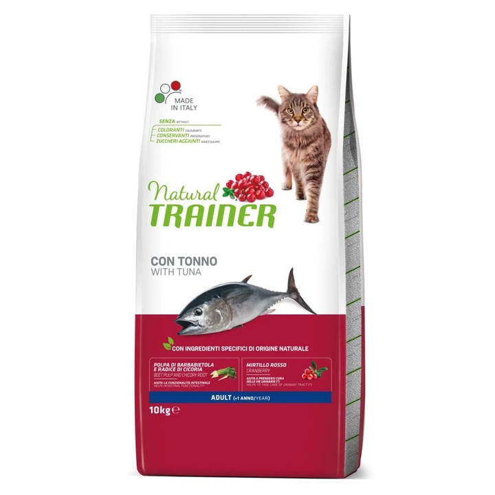 Суха храна за котки Natural Trainer Cat Adult Tuna, 10 кг