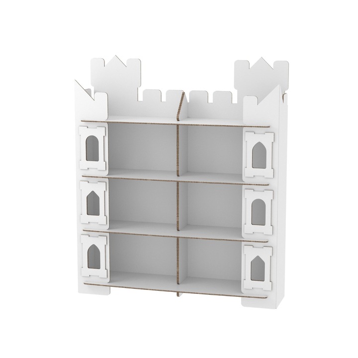 Casuta din carton de pictat si colorat, Cetatea Papusilor, 1400x1200x330 mm