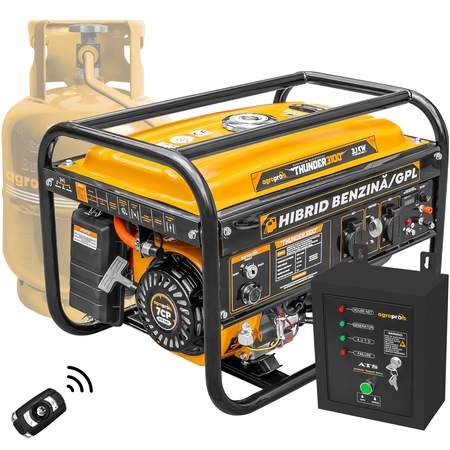 Generator 3.1 kW cu automatizare ATS, AgroPro THUNDER 3100, benzina ...