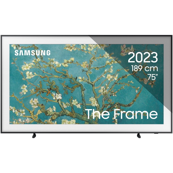 Televizor SAMSUNG Tablou QLED The Frame 75LS03BG, 189 cm, Smart, 4K Ultra HD, 100Hz, Clasa G (Model 2023)