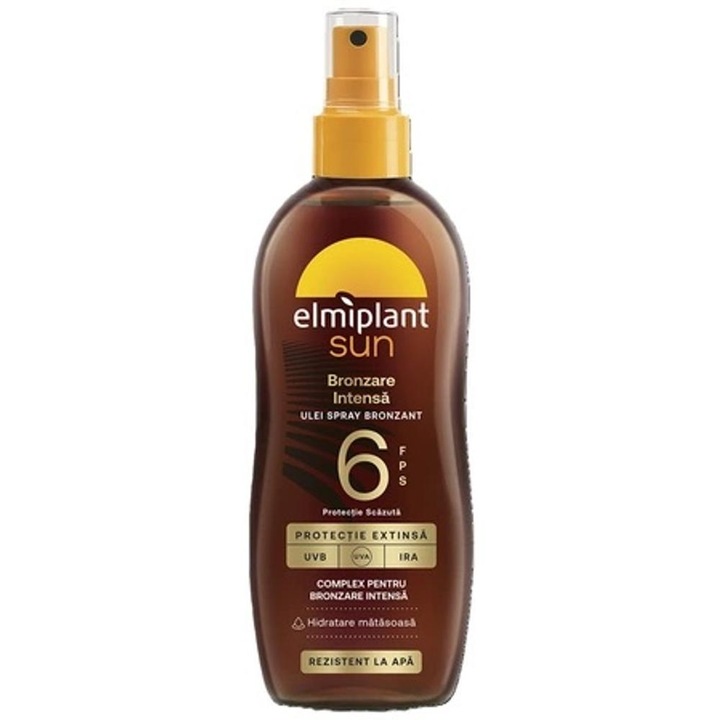 Set 2 x Ulei Autobronzant cu Protectie Solara Elmiplant Sun SPF 6, 150 ml