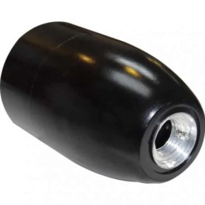 Dulie neagra pentru becuri E27, realizata din bachelita cu miez ceramic