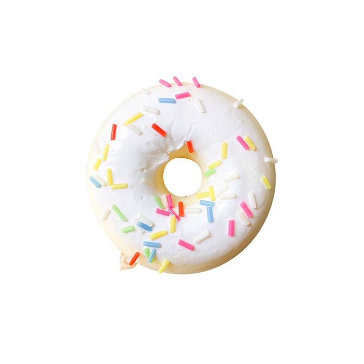 Suport adeziv pentru spate telefon The Phone Closet, functie stand extensibil tip acordeon, universal, model gogoasa Alb / Galben