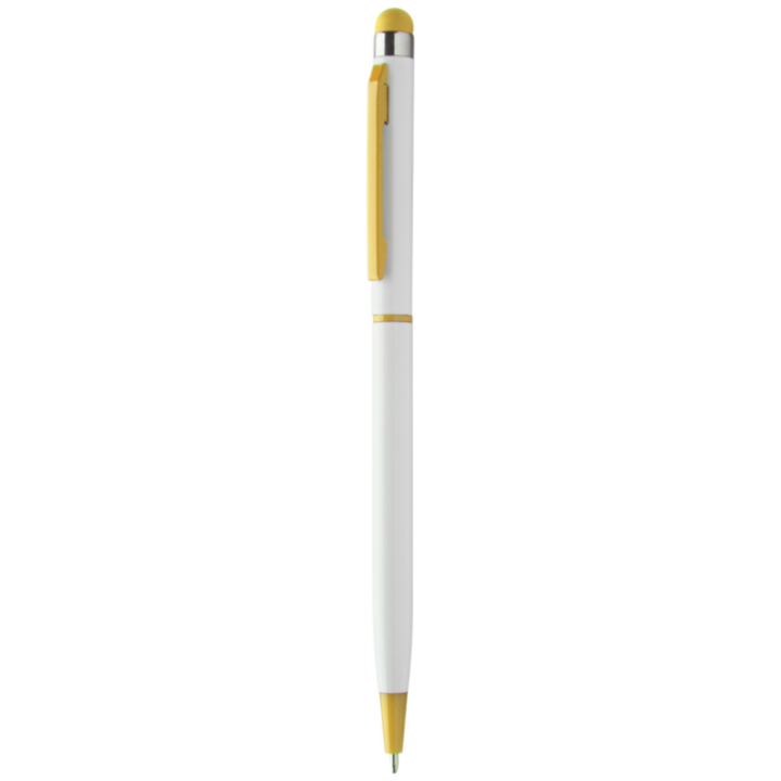 Stylus Pen multifunctional, pentru dispozitive cu touch screen, Yellow White