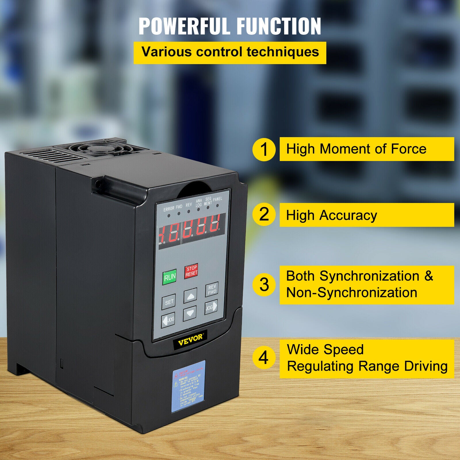Invertor VFD, Controler de viteza de iesire 3P, 5.5KW 220V - eMAG.ro