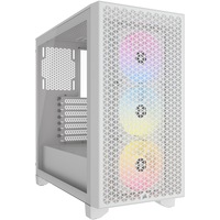 Carcasa Corsair 3000D RGB Mid-Tower, ATX, fara sursa, 3 ventilatoare AR120 RGB Series incluse, alb