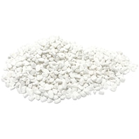 Pietris decorativ alb pentru acvariu granulatie 6-12 mm punga 1 kg