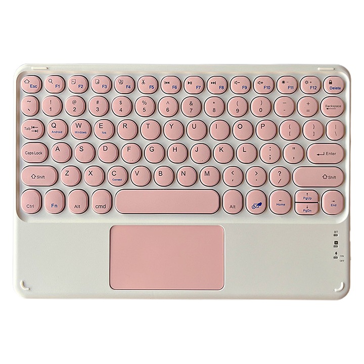 Розова 10-инчова Bluetooth сензорна клавиатура