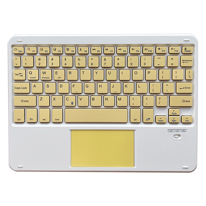 Безжична bluetooth клавиатура, жълта