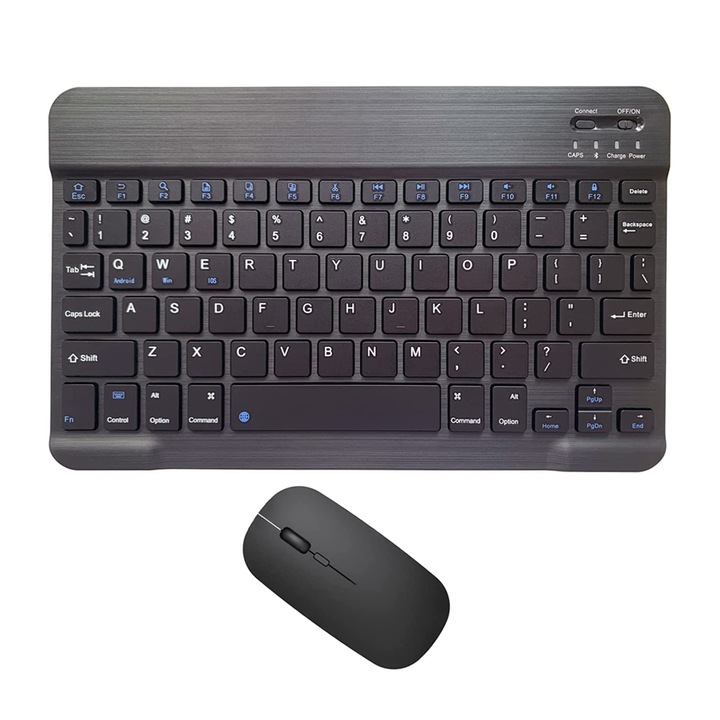 Комплект клавиатура и мишка, Bluetooth модел, Черен