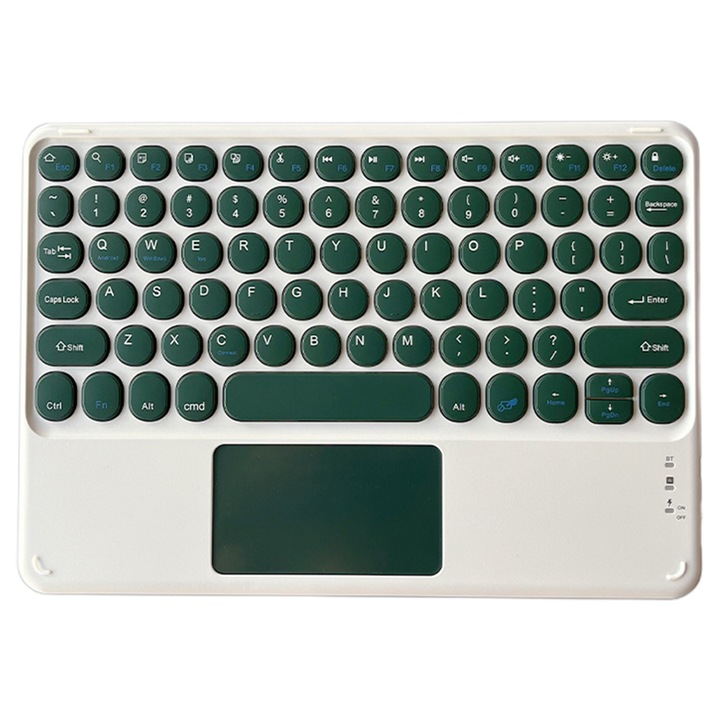 Сензорна клавиатура, 10-инчова, Bluetooth, Тъмнозелен